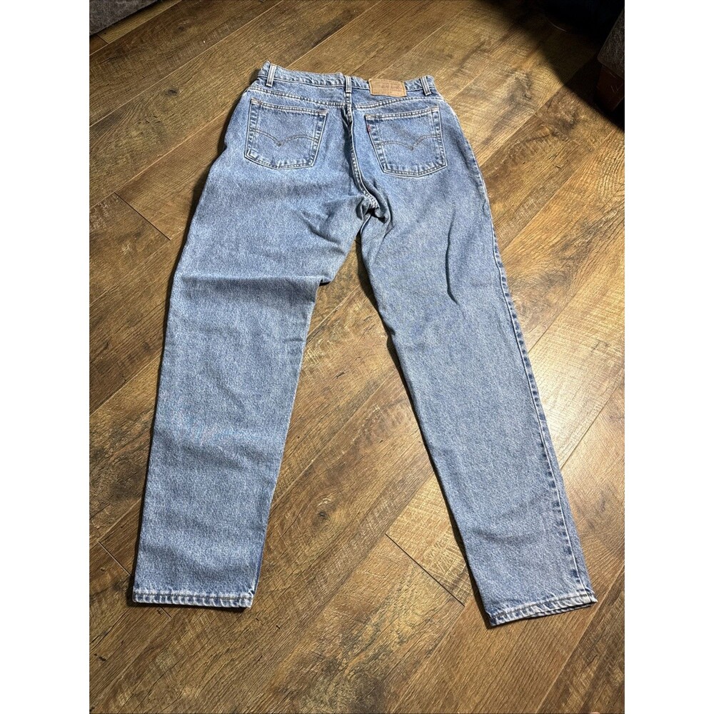 VTG Levi's 551 Jeans Womens 14 Light Wash Blue Relaxed Tapered High Rise 30x30